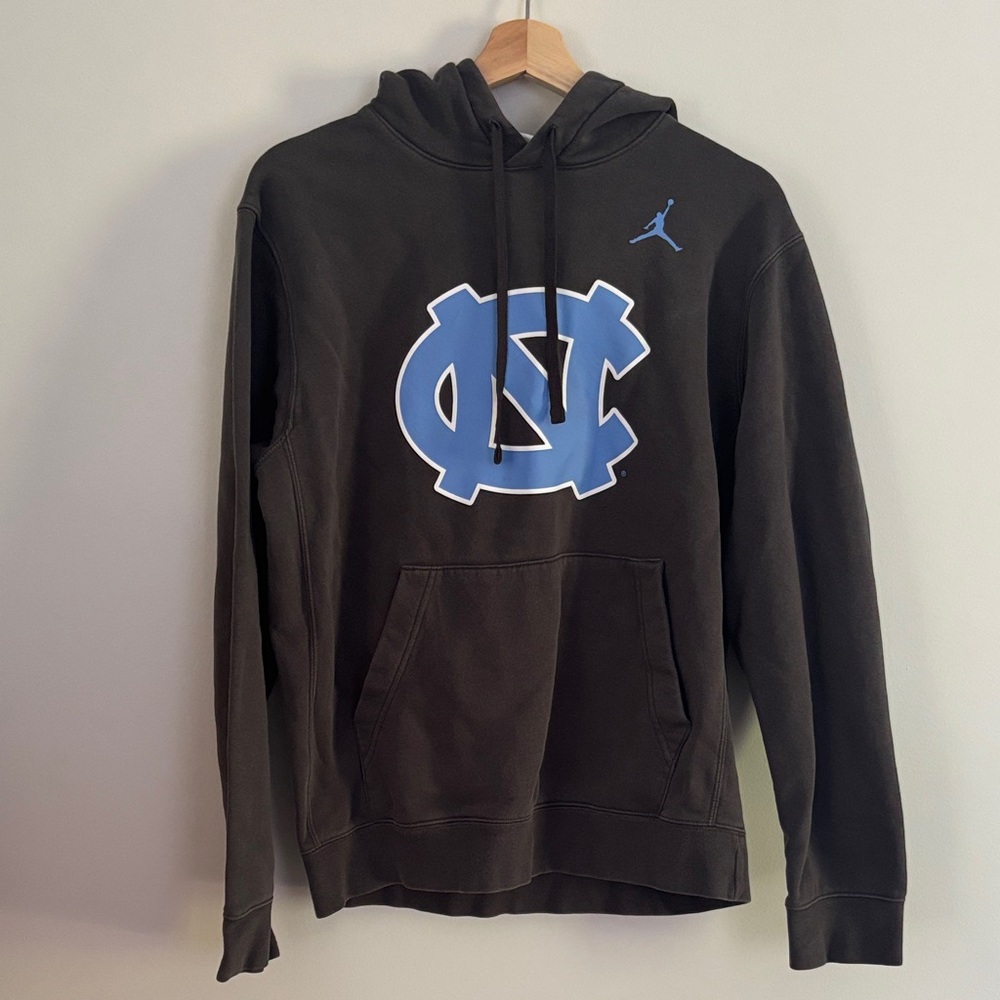 Nike Men's Dark Grey Hoodie with NC logo